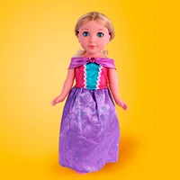 Muñeca Princesa  Con Vestido Y Accesorios Violeta 44 Cm