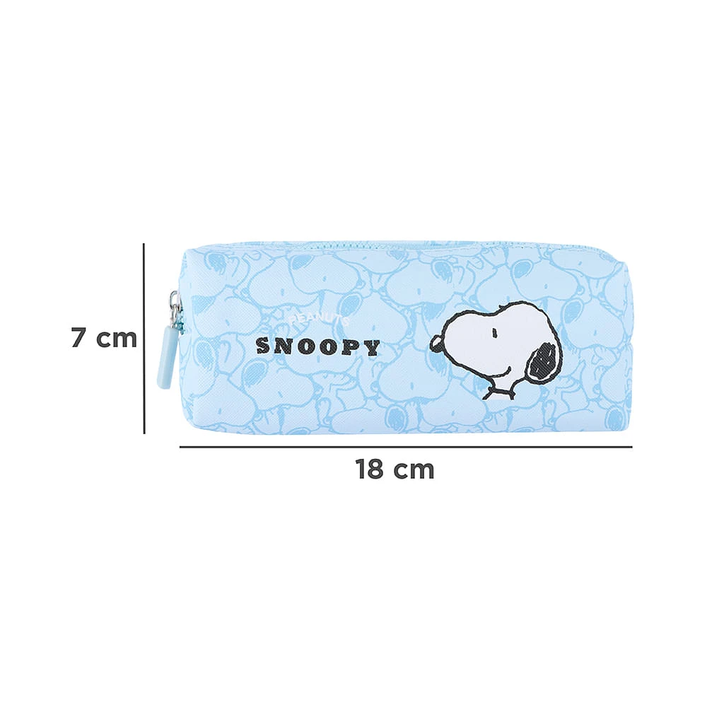Cosmetiquera Snoopy Sintética Azul 18x5x7 Cm