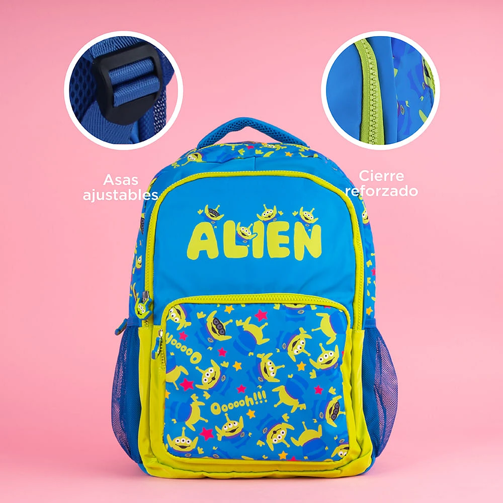 Mochila Casual Disney Alíen Toy Story 100 % Poliéster Azul 43x30x10 Cm