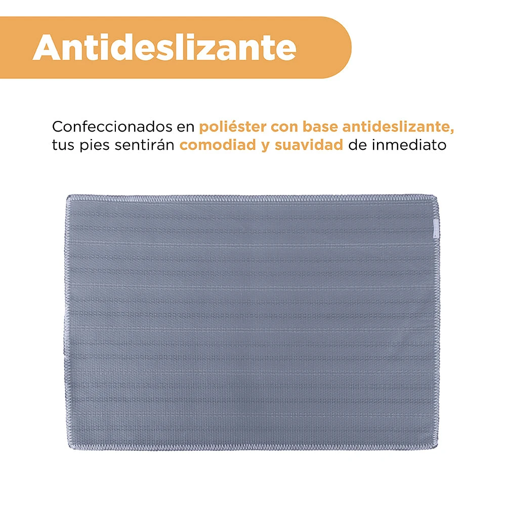 Tapete Decorativo Diseño De Rayas Textil Multicolor 40x60 Cm