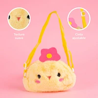 Bolso Crossbody Infantil Pollito Happy Spring Afelpado Amarillo 15x10x4 cm