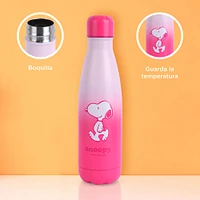 Termo Con Tapa Enroscable Snoopy Acero Inoxidable Rosa 500 ml