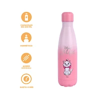 Termo Con Tapa Enroscable Disney Marie Acero Inoxidable Rosa 500 ml