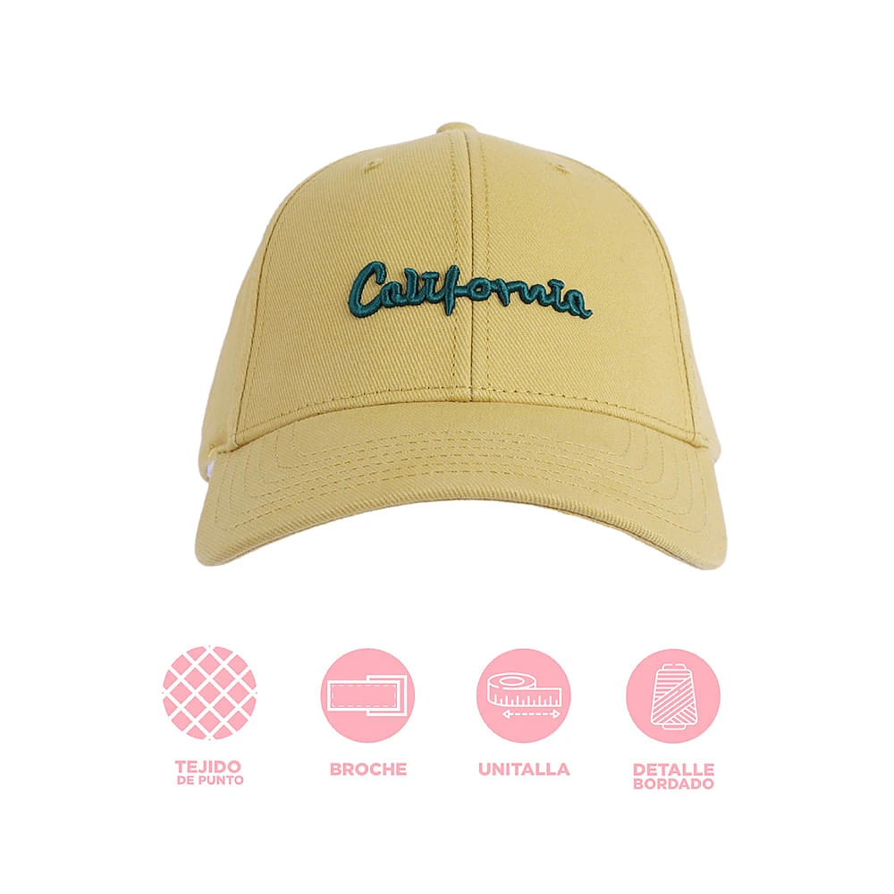 Gorra Tipografía California Mostaza Unitalla