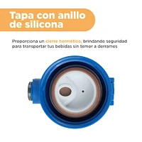 Termo Con Tapa Enroscable Miniso Acero Inoxidable Azul 420 ml