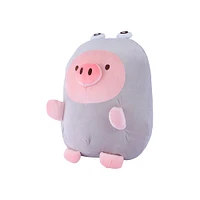 Peluche De Cerdito Con Pijama Felpa Gris 34x12.5 Cm