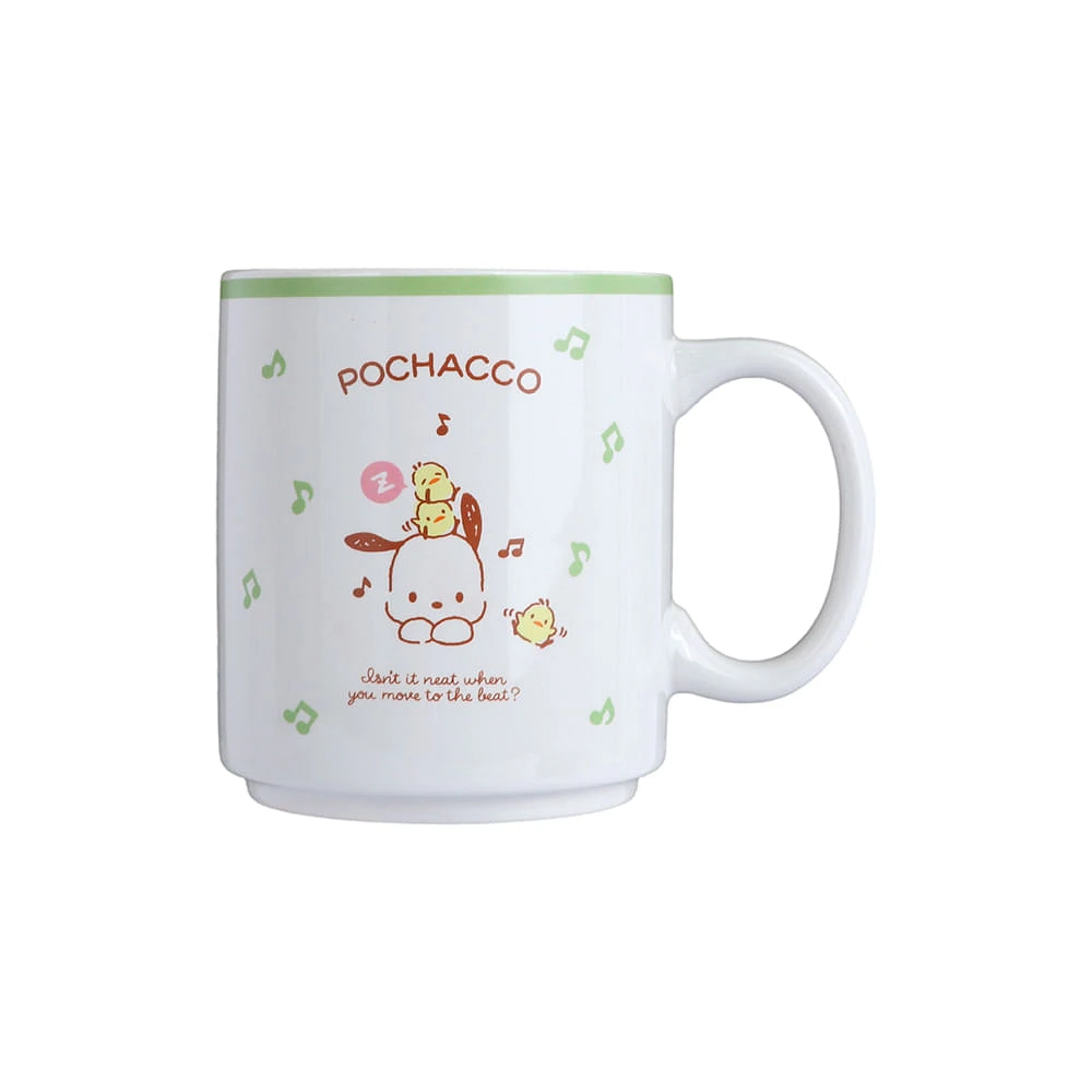 Taza Sanrio Pochacco Cerámica Blanca 390 ml