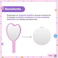 Espejo De Mano Ositos Cariñositos Sintético Rosa