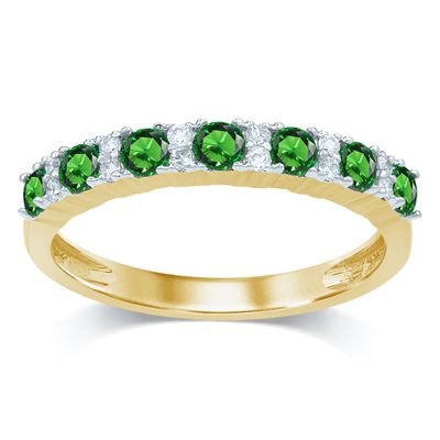 14K 0.10CT Diamond EMERALD RING