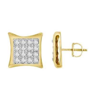 MEN’S YUVA KITE EARRINGS 0.10CT ROUND DIAMOND 10K YELLOW GOLD