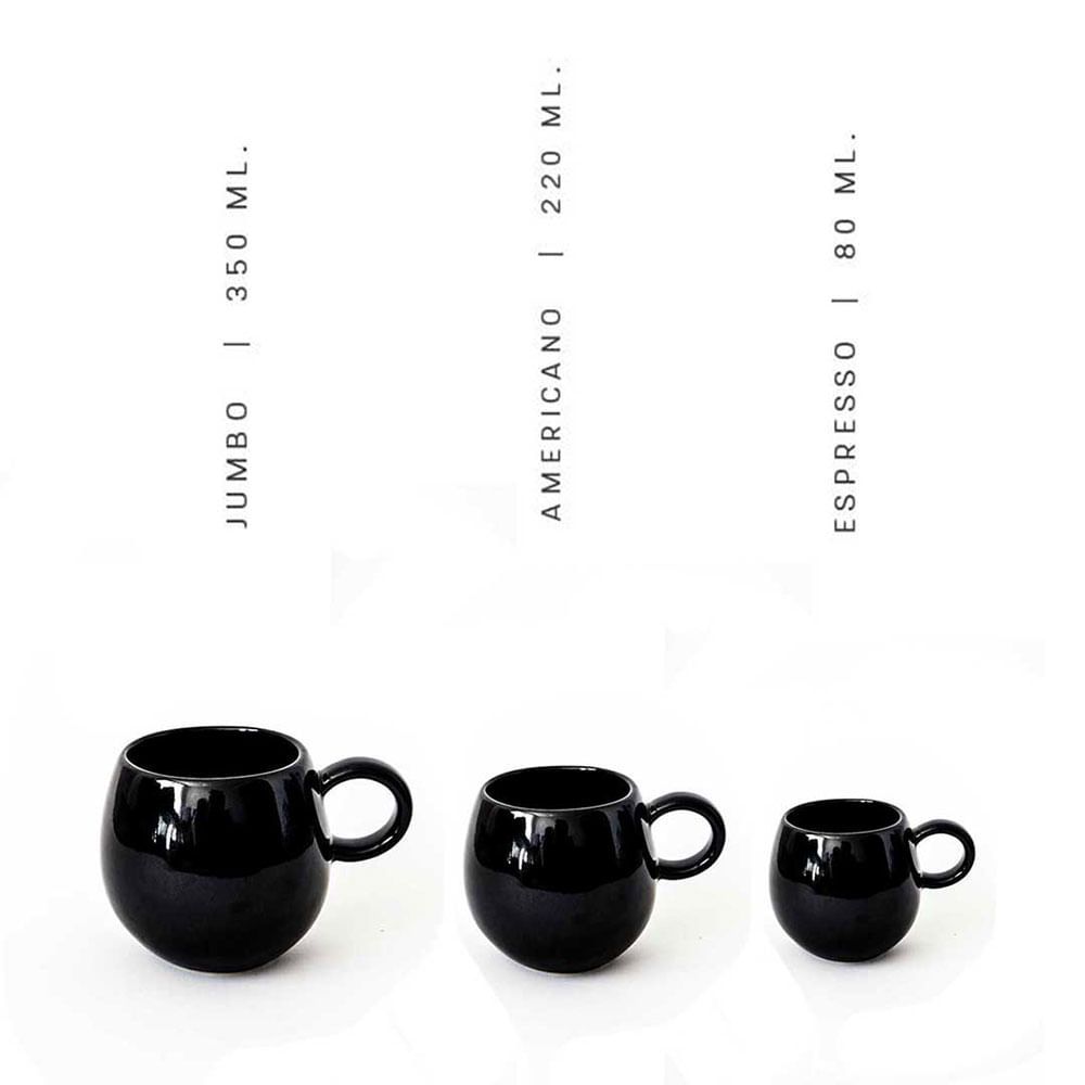 Set 4 Tazas Espresso 80 ML Caviar