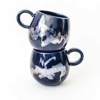 Set 4 Tazas Espresso 80 ML Azul Zafiro