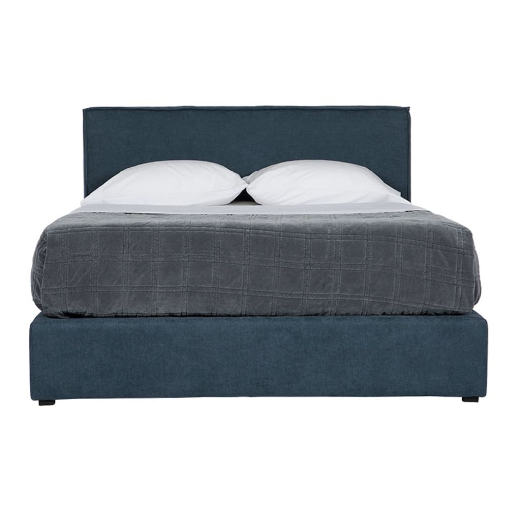 Cama Lazio Queen Henry Azul Marino