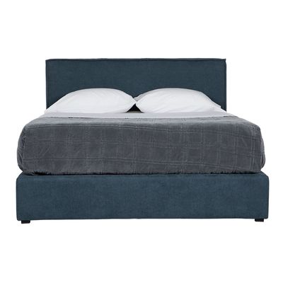 Cama Lazio Queen Henry Azul Marino