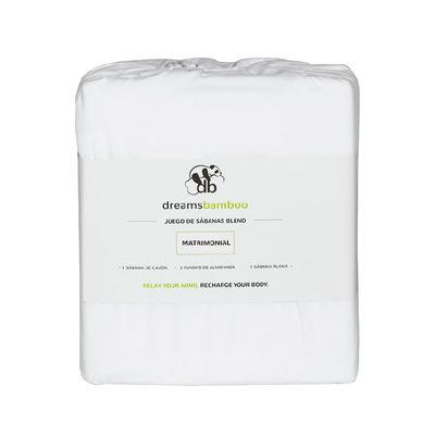 Jgo Sabanas Mat. Microfibra Dreams Blanco