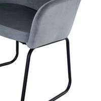 Silla Kelka Terciopelo Gris