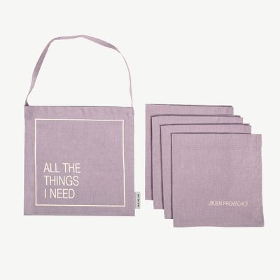 Set 4 Servilletas  Sac Lilac Nirvana