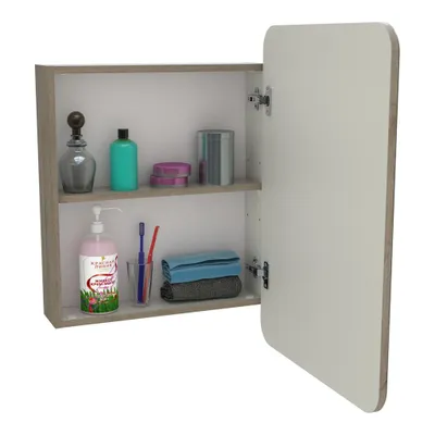 Mueble De Baño Con Espejo
 Curvi Madera Blanco