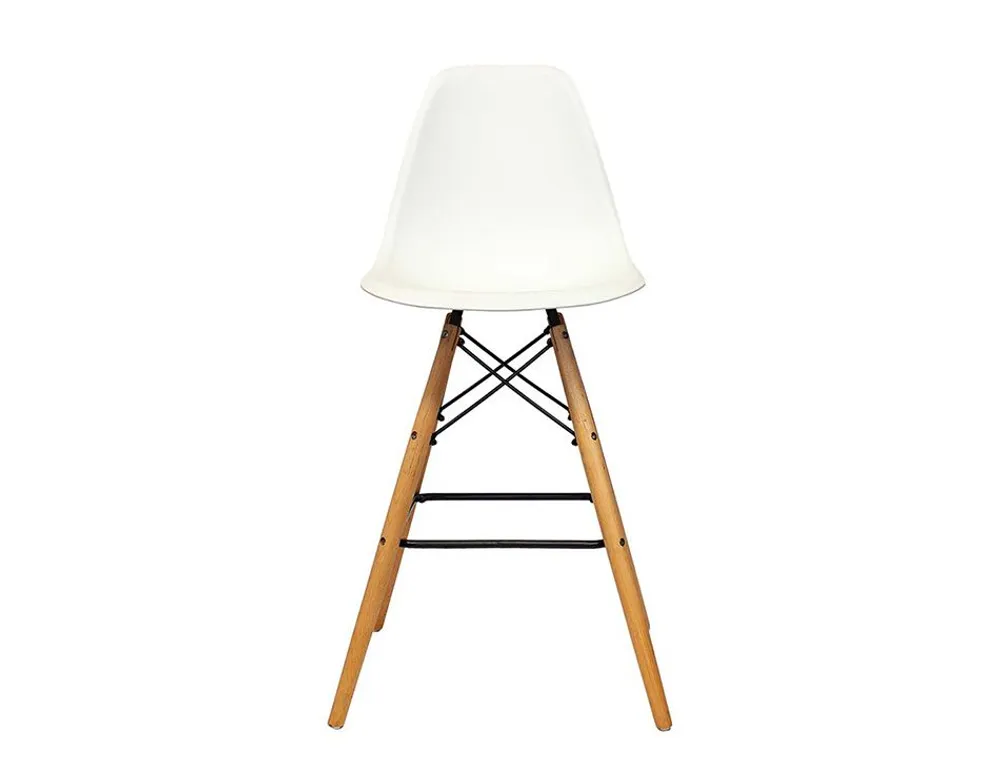 Silla Bar Eames Plástico Blanco