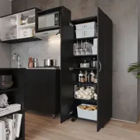 Mueble Auxiliar Alicante Madera Negro