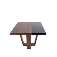 Mesa Comedor Rectangular 180 cm Marit Nogal con Negro