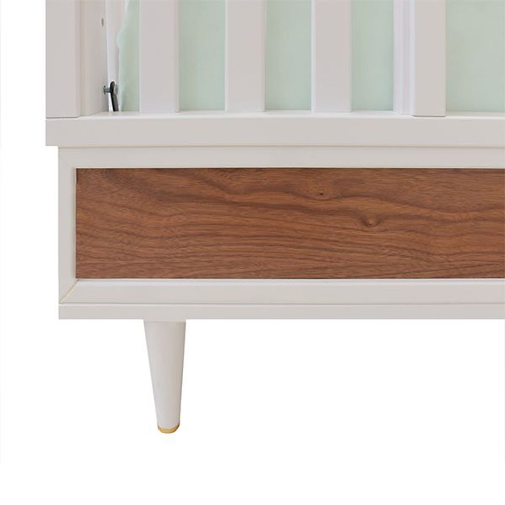 Cuna Convertible 4 en 1 Star Blanco - Walnut