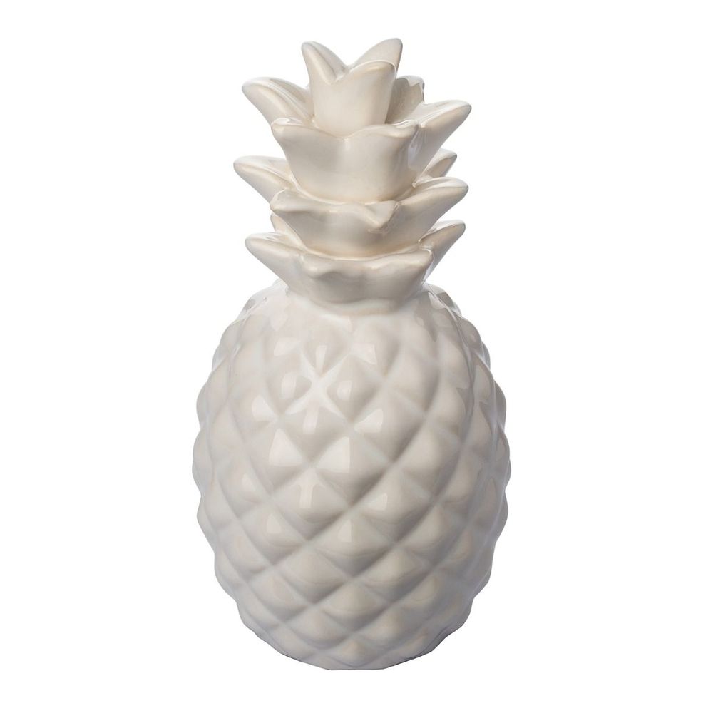 Figura Decorativa Piña Blanca