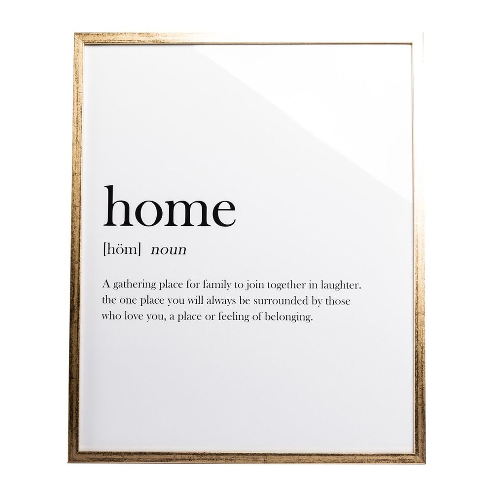 Cuadro Decorativo Home Oro Jaspeado