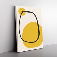 Cuadro Decorativo Moderno Ovalo Amarillo 60x40 cm