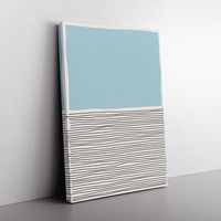 Cuadro Decorativo Moderno Rayas Azul 90x60 cm