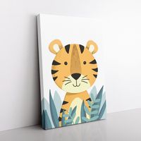 Cuadro Decorativo Infantil Tigre Amarillo 60x40 cm