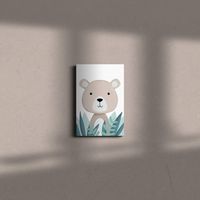 Cuadro Decorativo Infantil Oso Café 60x40 cm