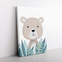 Cuadro Decorativo Infantil Oso Café 60x40 cm