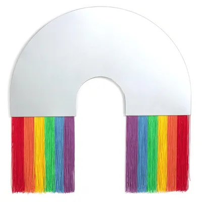 Espejo Arcoiris Madera Multicolor