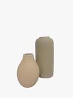 Set De 2 Jarrones Matera Barro Beige