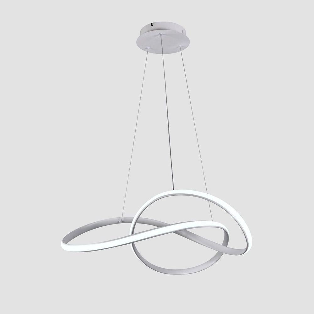 Lampara Colgante Led Knot Aluminio Blanco