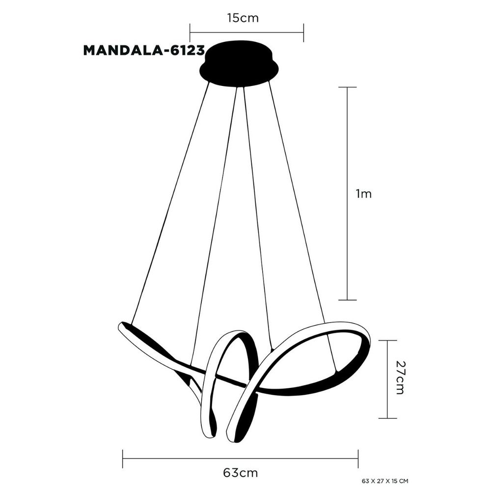 Lampara Colgante Led Mandala Aluminio Blanco