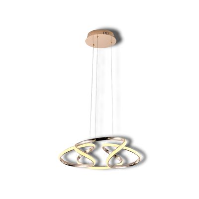 Lampara Colgante Led Tulipan Aluminio Dorado