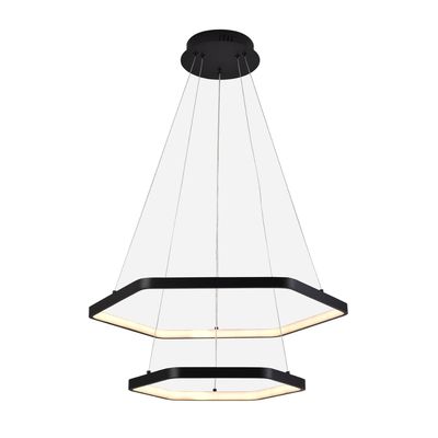 Lampara Colgante Led Deco Aluminio Negro