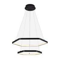 Lampara Colgante Led Deco Aluminio Negro