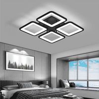 Lampara De Techo Led Quatri Aluminio Negro