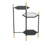 Mesa Ocasional Hexagonal William Metal Negro