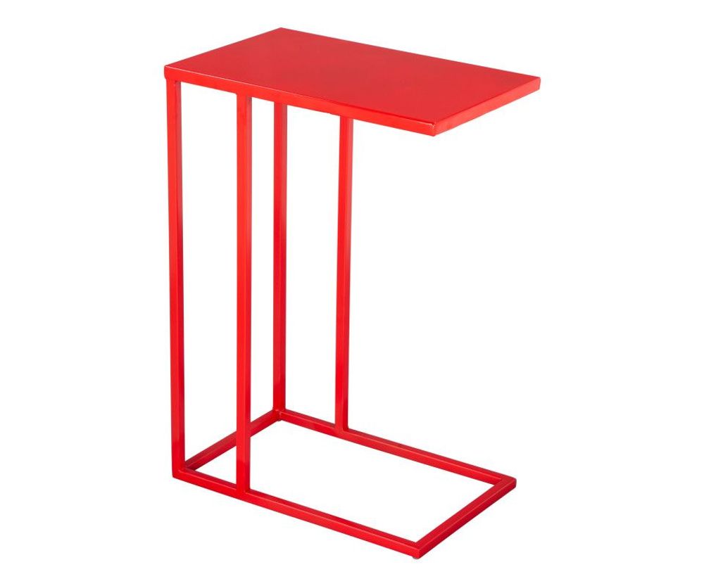 Mesa Auxiliar Rectangular Atom Metal Rojo