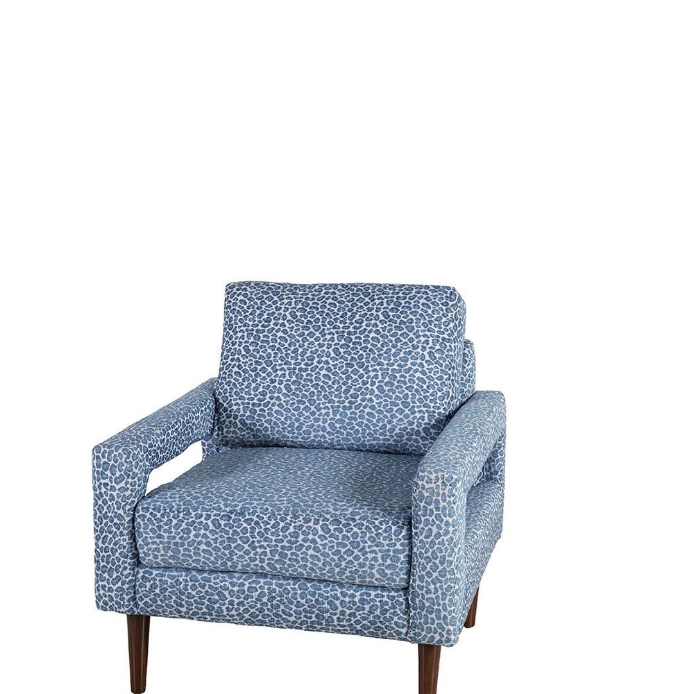 Sillón Ocasional  Olaf Leopardo Azul