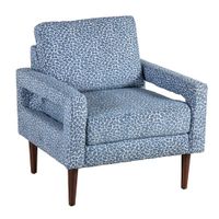 Sillón Ocasional  Olaf Leopardo Azul