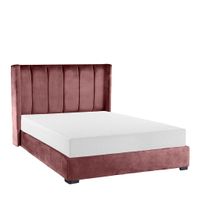 Cama King Size Lenne Rosa Bella Terciopelo