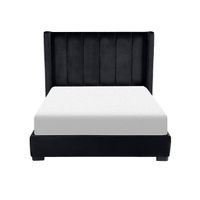 Cama Queen Size de Terciopelo Lenne Negro