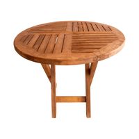 Mesa Redonda Jardin Madera Caf