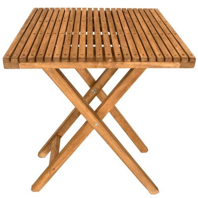 Mesa Plegable X cm Cuadrada Terraza Madera Caf