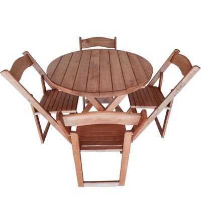 Set De Jardin Piezas Bosque Madera Caf